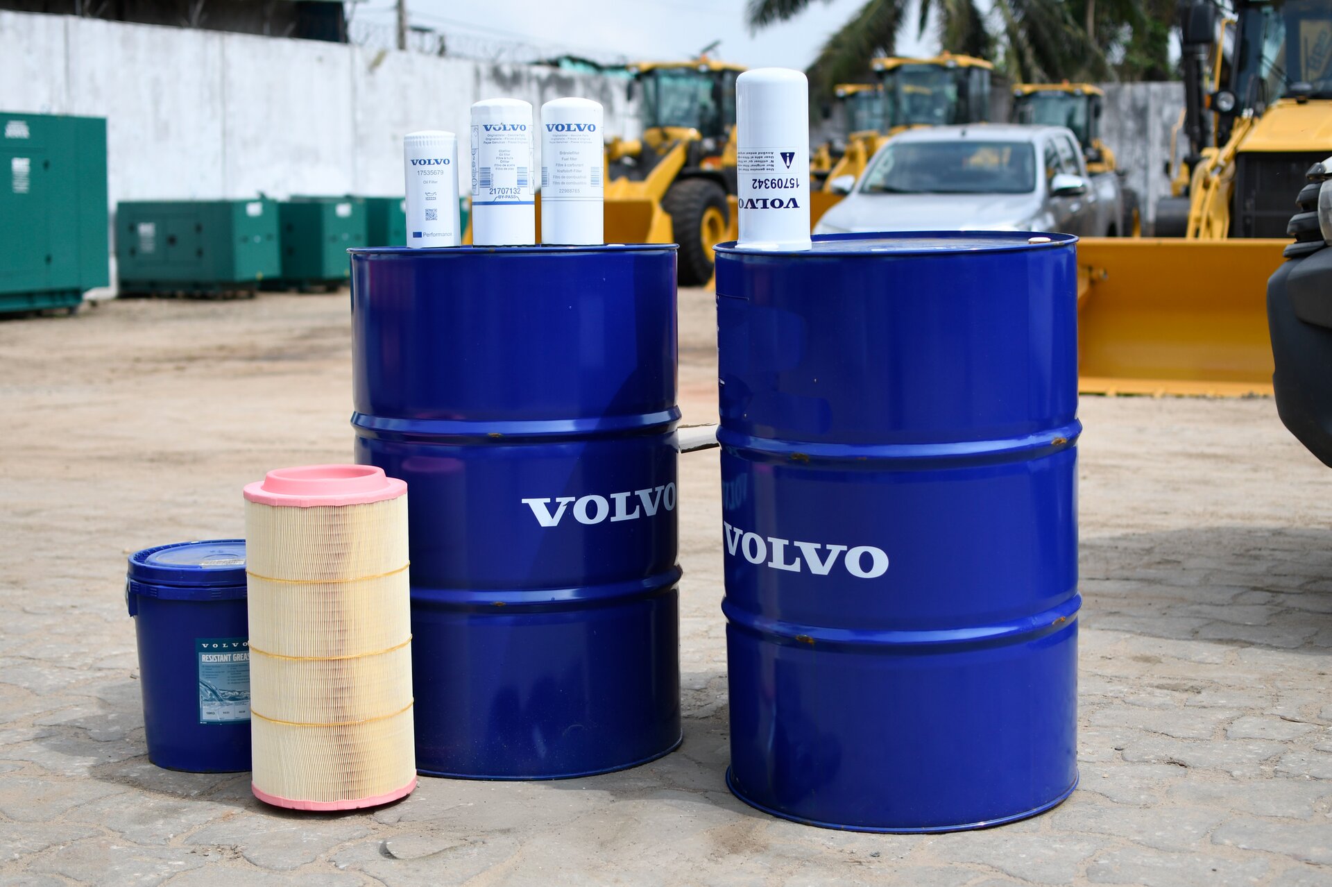 Premium Volvo maintenance parts including filters and lubricants designed to protect your machinery and optimize fleet performance in Africa.