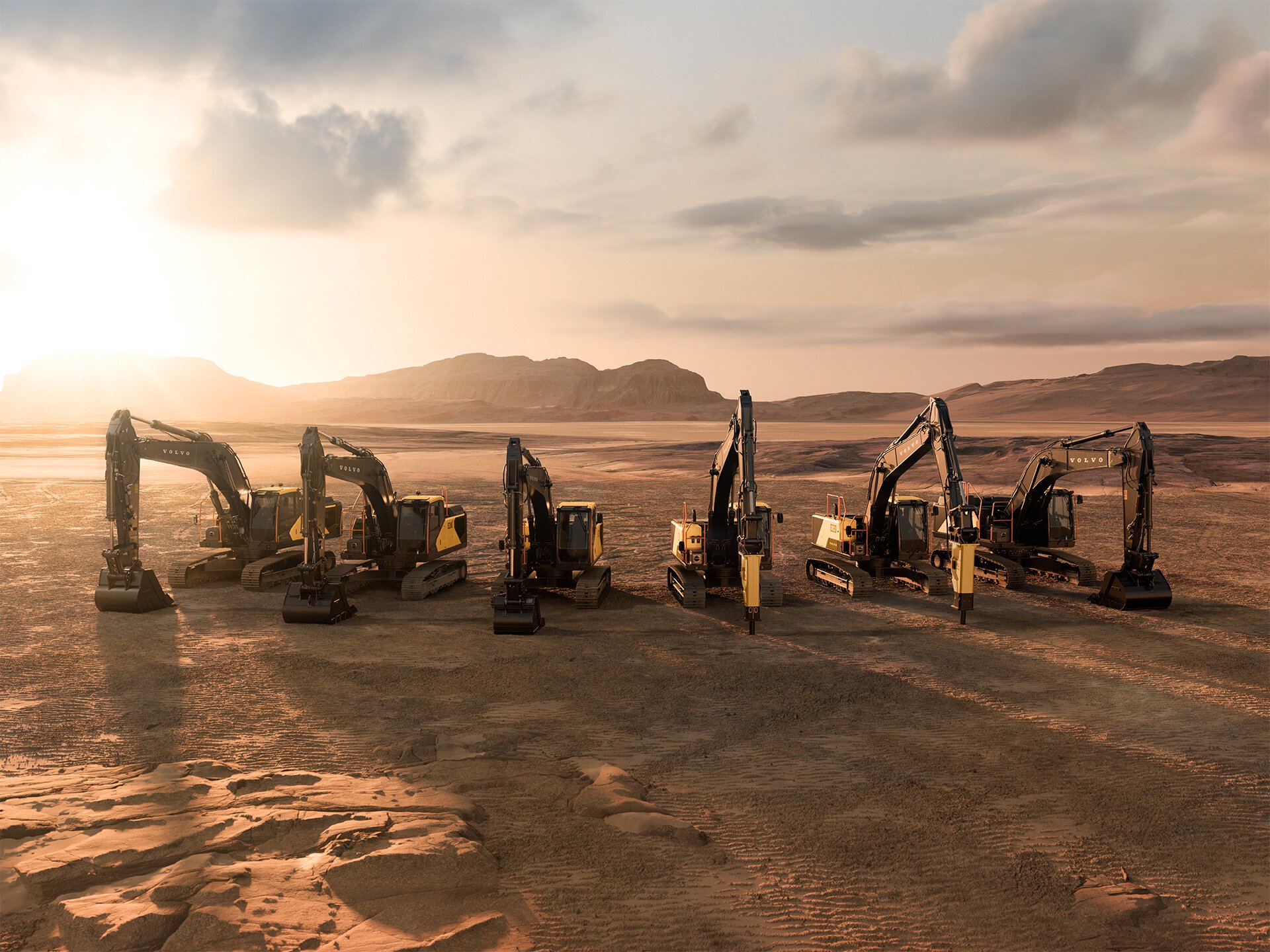 Une gamme complète de pelles hydrauliques Volvo moyennes et grandes, fiables et économes en carburant, conçues pour les projets de construction, de mine et de carrière les plus exigeants